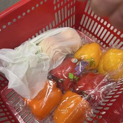 Onions and bell peppers