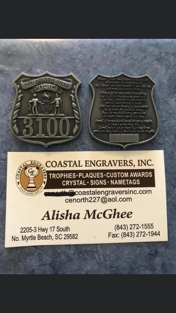 COASTAL ENGRAVERS Updated August 2024 227 Main St, North Myrtle