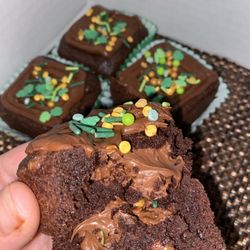 Senora Pastries - St. Patrick's Hazelnut Brownies