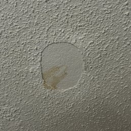 Water damage on ceiling