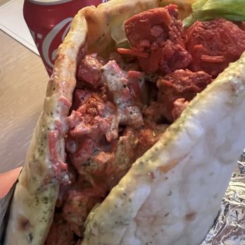 Halal City - Build-A-Gyro (w/ chicken, white sauce and green sauce) - Halal Near Me - San Francisco, California