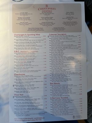 Menu photo 3 B Christopher's Greensboro, NC Menu photo 3 B Christopher's Greensboro, NC