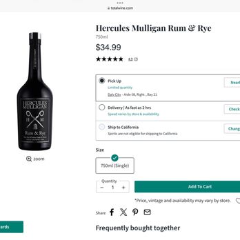 Total Wine & More - Online website confirms if an item is in stock - Beer, Wine & Spirits Near Me - Daly City, California