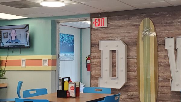 Photo of The Distinguished Wien - Mooresville, IN, US. a surfboard in a restaurant