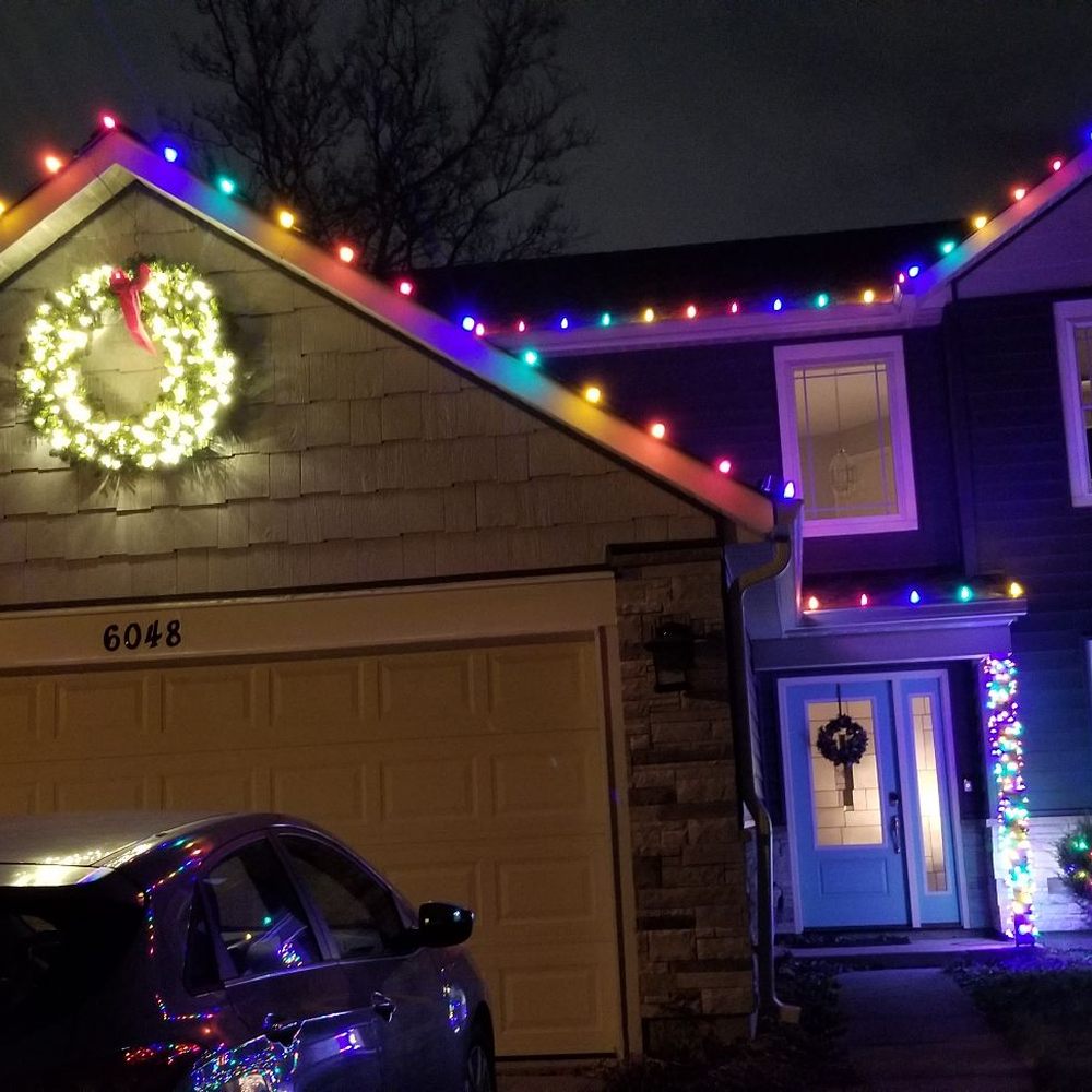 Pressure Doctor - Roof line upstairs & down, the wreath, the front porch post, & front bushes. - Pressure Washers Near Me - Indianapolis, Indiana Pressure Doctor - Roof line upstairs & down, the wreath, the front porch post, & front bushes. - Pressure Washers Near Me - Indianapolis, Indiana