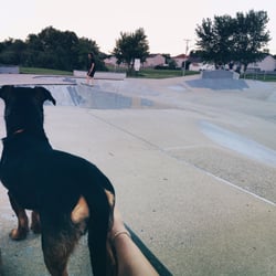 Katz Park - Kelly and I watching my boyfriend skate at the skate park.