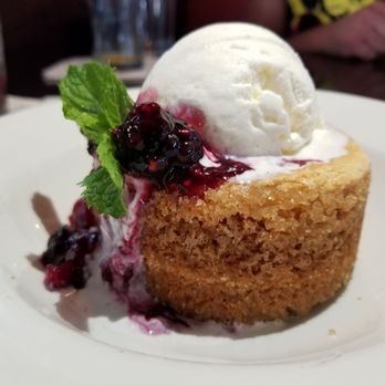 Nick's On 2nd - Warm Butter Cake with Berry Compote and Ice Cream on top. A must-try even if you're not a dessert person. - New American Near Me - Long Beach, California Nick's On 2nd - Warm Butter Cake with Berry Compote and Ice Cream on top. A must-try even if you're not a dessert person. - New American Near Me - Long Beach, California