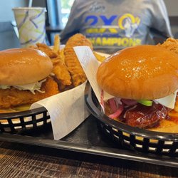 Holdaak Fried Chicken - Seoul Spicy Chicken Sandwich with Original Tenders and French fries