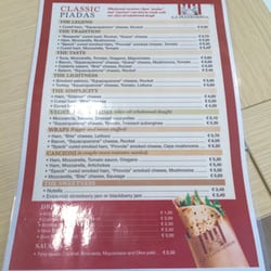 La Piadineria - Menu