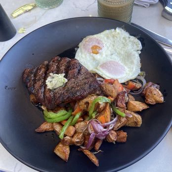 Julep Cast Iron Kitchen + Drink - Steak and eggs. Really good :) - New American Near Me - Brea, California