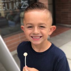 Big smile for a great haircut!