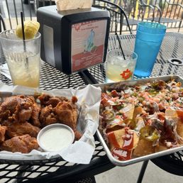 Wings and nachos Wings and nachos