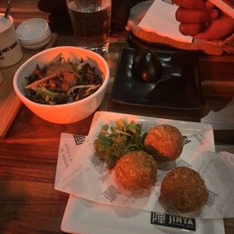 Curry rice balls/ side salad Curry rice balls/ side salad