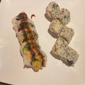 Umami Sushi - Shrimp Tempura Roll (1st/left), Avocado Roll (2nd/right) - Sushi Bars Near Me - Lutz, Florida Umami Sushi - Shrimp Tempura Roll (1st/left), Avocado Roll (2nd/right) - Sushi Bars Near Me - Lutz, Florida