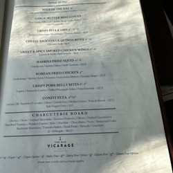 The Old Vicarage - Small plates menu