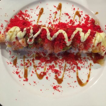 Joyce's Sushi - Tiger roll- the red stuff is crunchy and awesome! No idea what it is but it's delicious! - Japanese Near Me - Rancho Mirage, California Joyce's Sushi - Tiger roll- the red stuff is crunchy and awesome! No idea what it is but it's delicious! - Japanese Near Me - Rancho Mirage, California