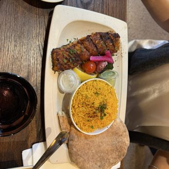 Mazra - Grilled Salmon Plate - Mediterranean Near Me - San Bruno, California
