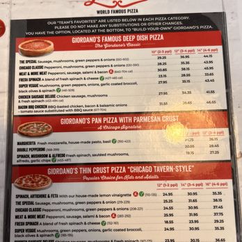 Giordano's - Menu - Pizza Near Me - Orlando, Florida