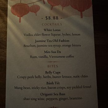 Meo Bar - Lunar new year menu - Speakeasies Near Me - Houston, Texas