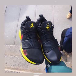 Kickz U Krave - Custom Pair of Paul George Sneakers, Bruce Lee Themed