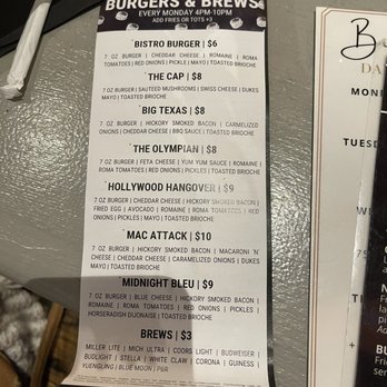 Bistro 804 - Monday night is burger night ! - Comfort Food Near Me - Richmond, Virginia Bistro 804 - Monday night is burger night ! - Comfort Food Near Me - Richmond, Virginia