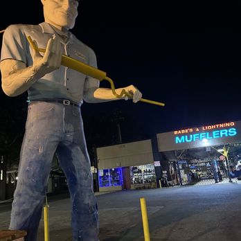 Babes Mufflers - Larger than life exterior and statue - Auto Repair Near Me - San Jose, California Babes Mufflers - Larger than life exterior and statue - Auto Repair Near Me - San Jose, California