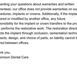 Millennium Dental Care - The one I still need to have crowns there's other two that was completed full completed from the office.
