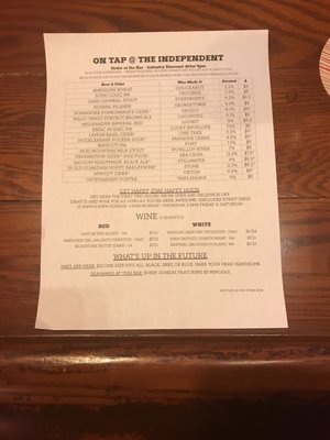 Menu photo 6 The Independent Beer Bar Everett, WA