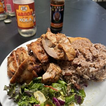 Jamerikan Jerk - Jerk Chicken w/rice and peas - Caribbean Near Me