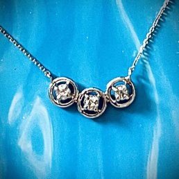 Necklace highlighting my Dad's ring diamonds. Necklace highlighting my Dad's ring diamonds.
