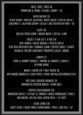 Menu photo 5 The Copper Lounge Albuquerque, NM