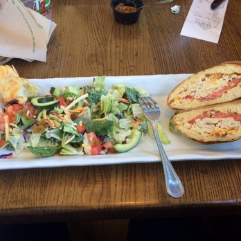 Fresh To Order - Turkey Club Panini (no lettuce) with House Salad, ranch dressing. The bacon honey mustard on the panini was delicious! - New American Near Me - Marietta, Georgia Fresh To Order - Turkey Club Panini (no lettuce) with House Salad, ranch dressing. The bacon honey mustard on the panini was delicious! - New American Near Me - Marietta, Georgia