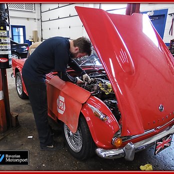 Bavarian Motorsport - Our A-Technician Kevin servicing a client's 1967 Triumph TR4A - Auto Repair Near Me - Kennett Square, Pennsylvania Bavarian Motorsport - Our A-Technician Kevin servicing a client's 1967 Triumph TR4A - Auto Repair Near Me - Kennett Square, Pennsylvania