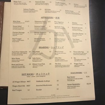 KA Sushi - Lots of options and not a typical sushi menu - Japanese Near Me - Houston, Texas