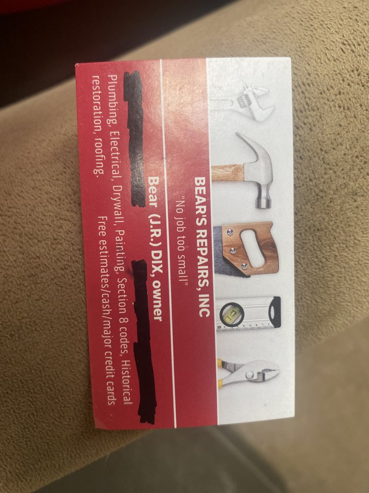 Slide of Bears Repairs