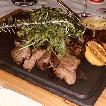Cielo - His portion of the Prime Porterhouse plus sauces. It's a good size steak for 2. - Seafood Near Me - Cabazon, California Cielo - His portion of the Prime Porterhouse plus sauces. It's a good size steak for 2. - Seafood Near Me - Cabazon, California