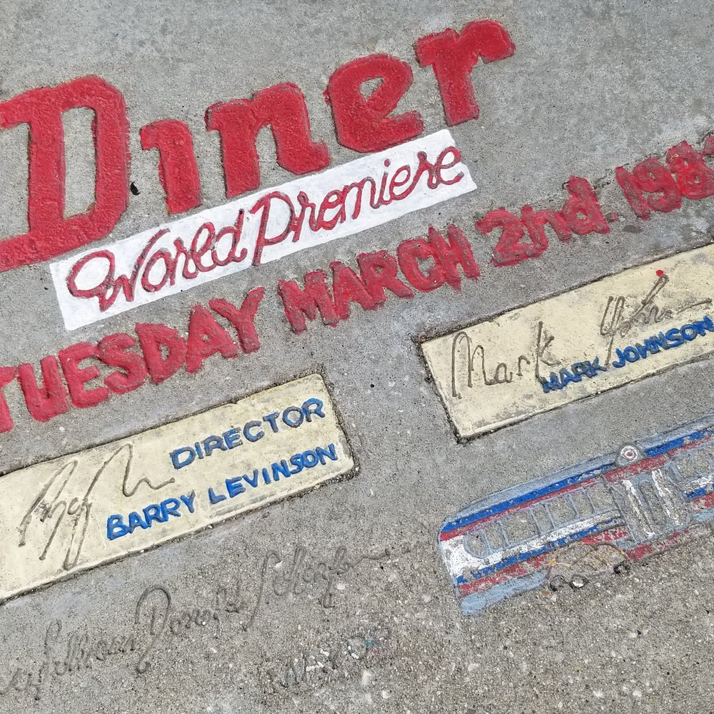 The Senator Theatre - Commemorative  Side Walk for Diner - Cinema Near Me - Baltimore, Maryland