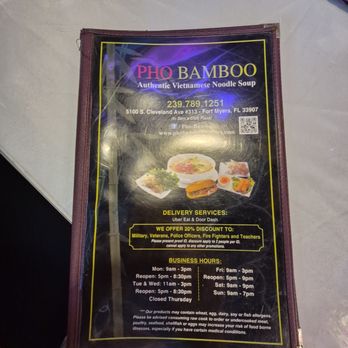 Pho Bamboo - Vietnamese Near Me - Fort Myers, Florida