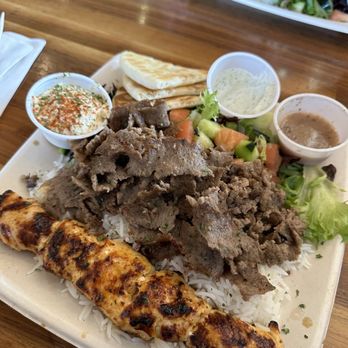 Luna Grill Market Place - Chicken Kabob & Gyro Meat Plate - Greek Near Me - Irvine, California Luna Grill Market Place - Chicken Kabob & Gyro Meat Plate - Greek Near Me - Irvine, California
