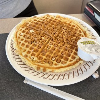 Waffle House - A pecan waffle with peanut butter chips too - Breakfast & Brunch Near Me - North Charleston, South Carolina Waffle House - A pecan waffle with peanut butter chips too - Breakfast & Brunch Near Me - North Charleston, South Carolina