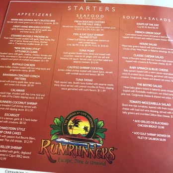 Rumrunners - Menu - Seafood Near Me - Cape Coral, Florida Rumrunners - Menu - Seafood Near Me - Cape Coral, Florida