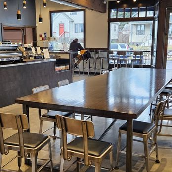 Meeting House Cafe - tables and chairs in a coffee shop - Coffee & Tea Near Me - Spokane, Washington