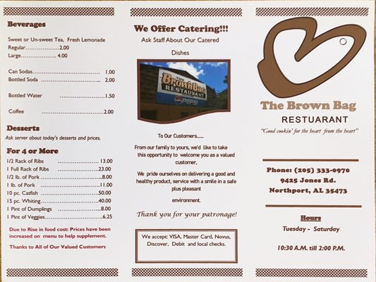Menu photo 5 The Brown Bag Restaurant Northport, AL Menu photo 5 The Brown Bag Restaurant Northport, AL