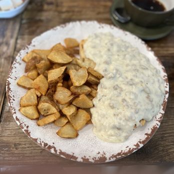 Table One - Biscuits and gravy with Home fries - Sandwiches Near Me - Middle Township, New Jersey Table One - Biscuits and gravy with Home fries - Sandwiches Near Me - Middle Township, New Jersey