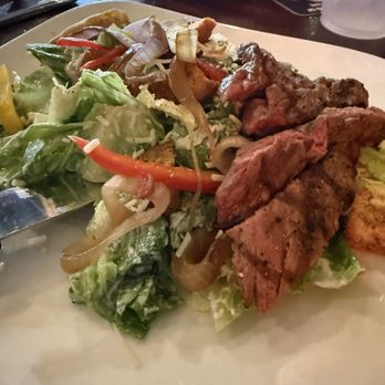 Kelly's at the Village - 1/2 Skirt Steak Caesar Salad (husband and I split) - American Near Me - Allen, Texas