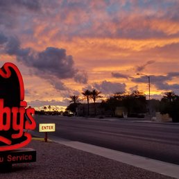 Beautiful skies over Arby's Drive-Thru Service. Beautiful skies over Arby's Drive-Thru Service.