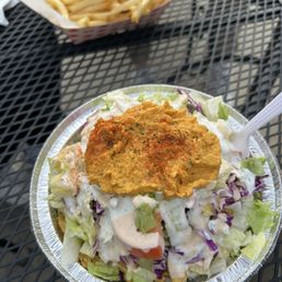 Chicken Bowl w/ extreme signature hummus and tzatziki sauce Chicken Bowl w/ extreme signature hummus and tzatziki sauce