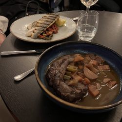 Amarone Restaurant - Sea bass & Lamb - very good indeed