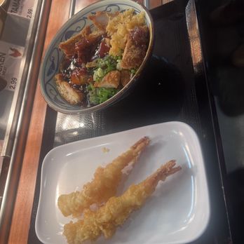 Marugame Udon - Shrimp tempura and number 21 Chicken Katsu Teriyaki - Japanese Near Me - Honolulu, Hawaii