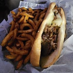 Cue's Billiards - Philly melt...could use a little more cheese, but it gets you free lunchtime pool.